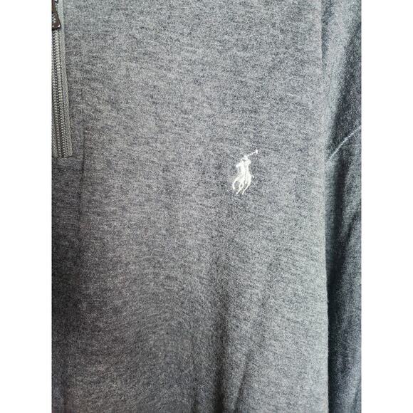 Polo Ralph Lauren Mens quarter zip pullover sz XXL gray soft stretch preppy - Picture 2 of 8